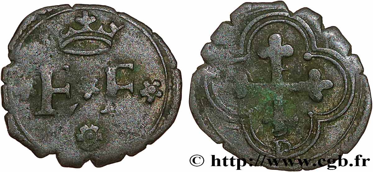 SAVOY - DUCHY OF SAVOY - EMMANUEL-PHILIBERT Quart de sol, 1er type (quarto di soldo, I tipo) s.d. Chambéry VF 