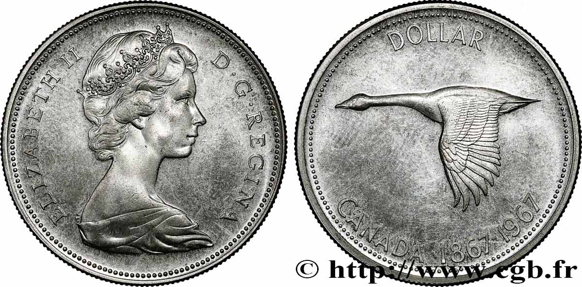 CANADá
 1 Dollar centenaire de la Confédération 1967  EBC 