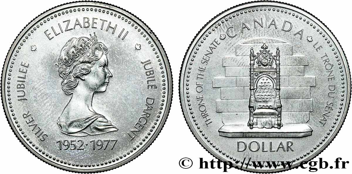 KANADA 1 Dollar Jubilé d’Elisabeth II 1977  fST 