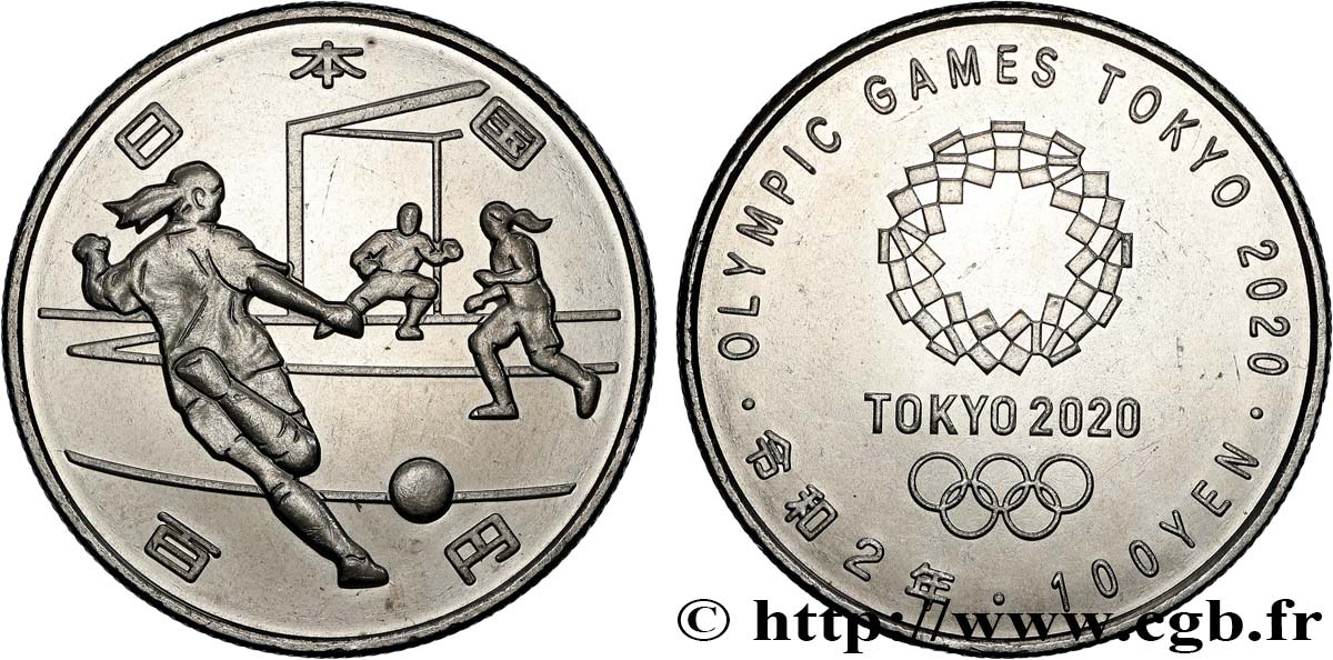 JAPAN 100 Yen Jeux Olympiques Tokyo 2020 - Football an 2 ère Reiwa (2020) Hiroshima MS 
