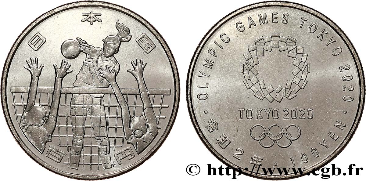 JAPAN 100 Yen Jeux Para-Olympiques Tokyo 2020 - Volley-ball an 2 ère Reiwa (2020) Hiroshima MS 