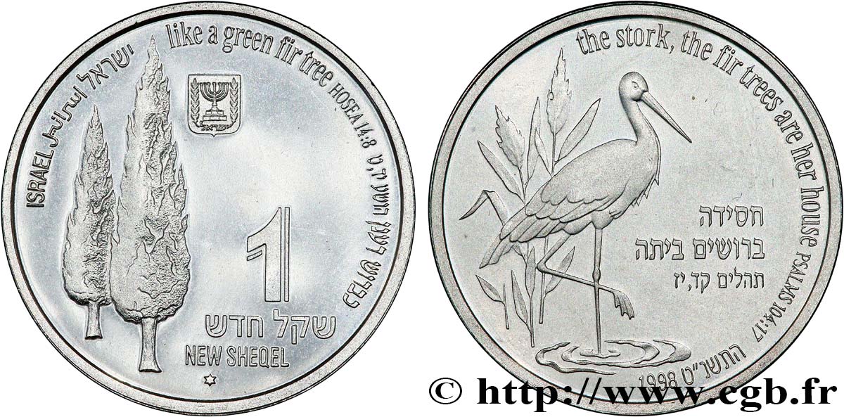 ISRAEL 1 New Sheqel Millenium JE5759 1999  MS 