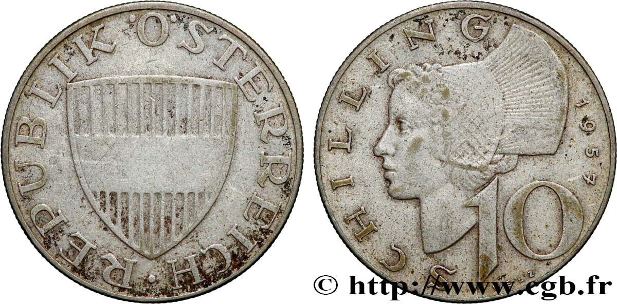 AUTRICHE 10 Schilling 1957  TTB 