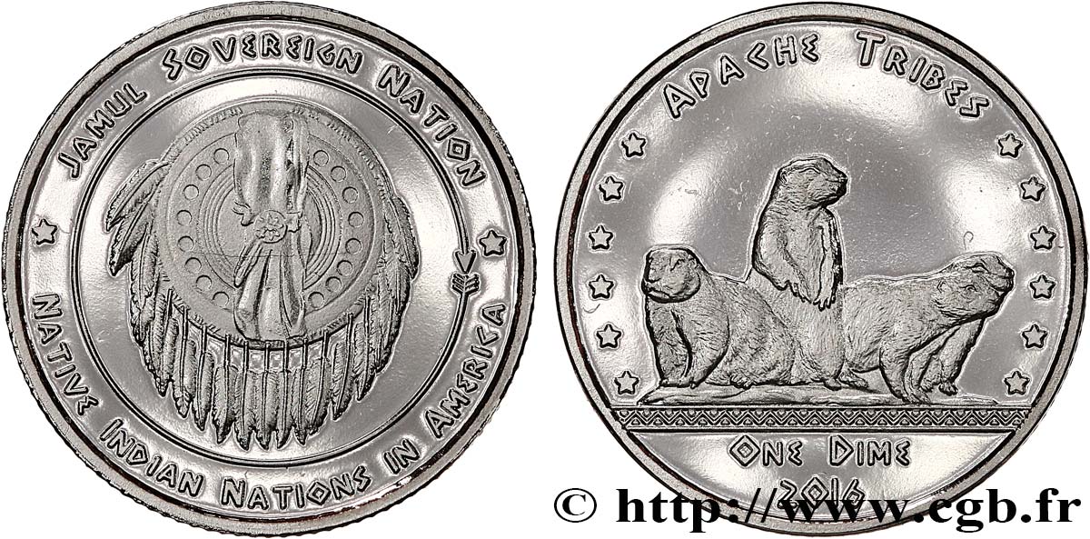 UNITED STATES OF AMERICA - Native Tribes 1 Dime Proof Tribus Apache 2016  MS 