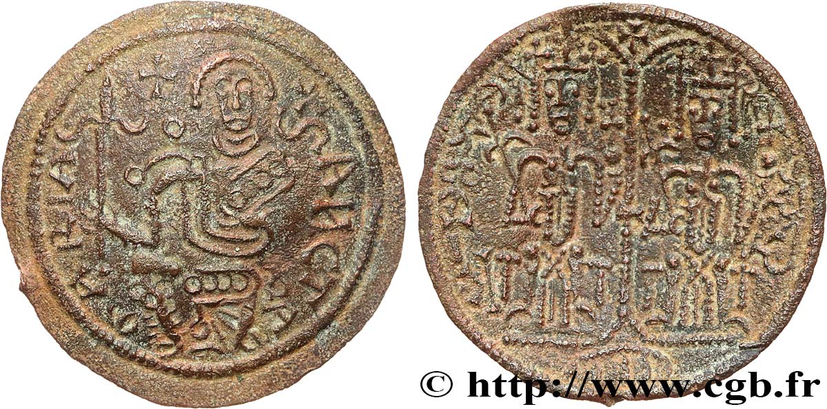 HUNGARY - HUNGARIAN KINGDOM - BELA III Follis c. 1173-1196 Buda XF 