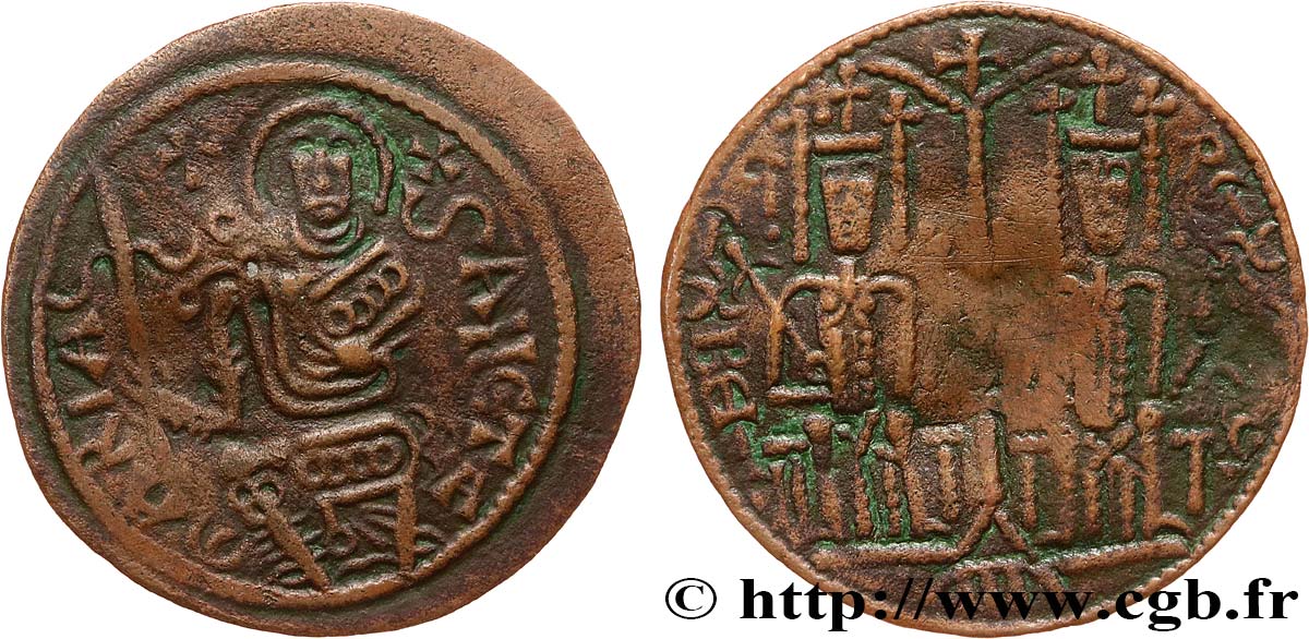 HUNGARY - HUNGARIAN KINGDOM - BELA III Follis c. 1173-1196 Buda XF 