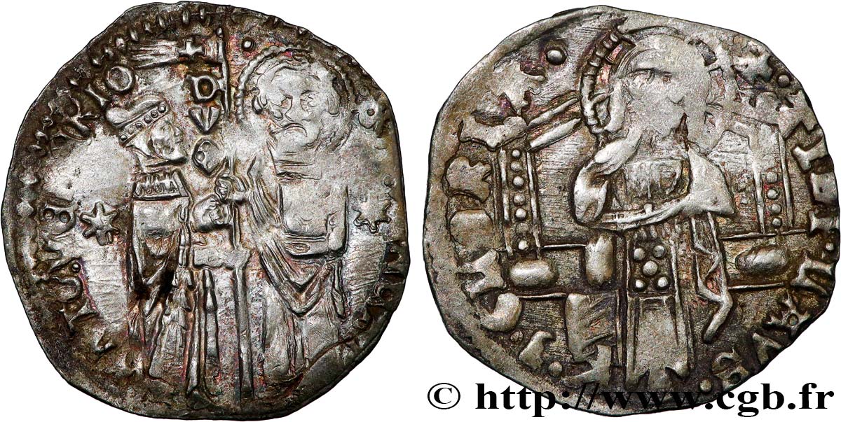ITALIA - VENECIA - ANTONIO VENIER (62° dux) Grosso ou Matapan, 3e type n.d. Venise BC+ 