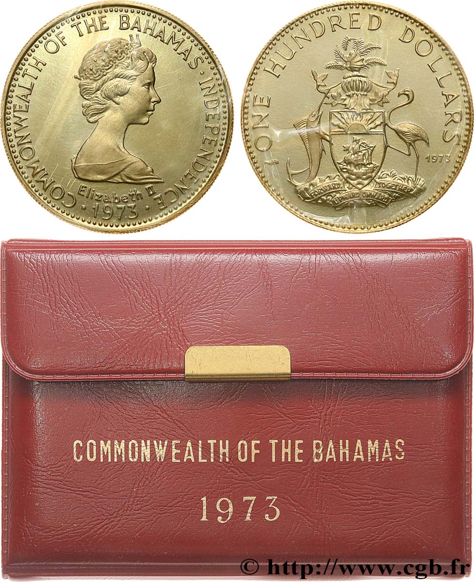 BAHAMAS 100 Dollars Proof Élisabeth II - Indépendance 1973 Paris MS 