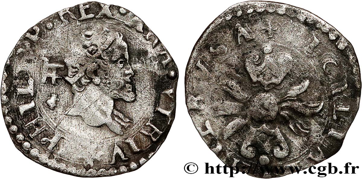 ITALY - KINGDOM OF NAPLES - PHILIP II OF SPAIN 1/2 Carlino n.d. Messine VF 