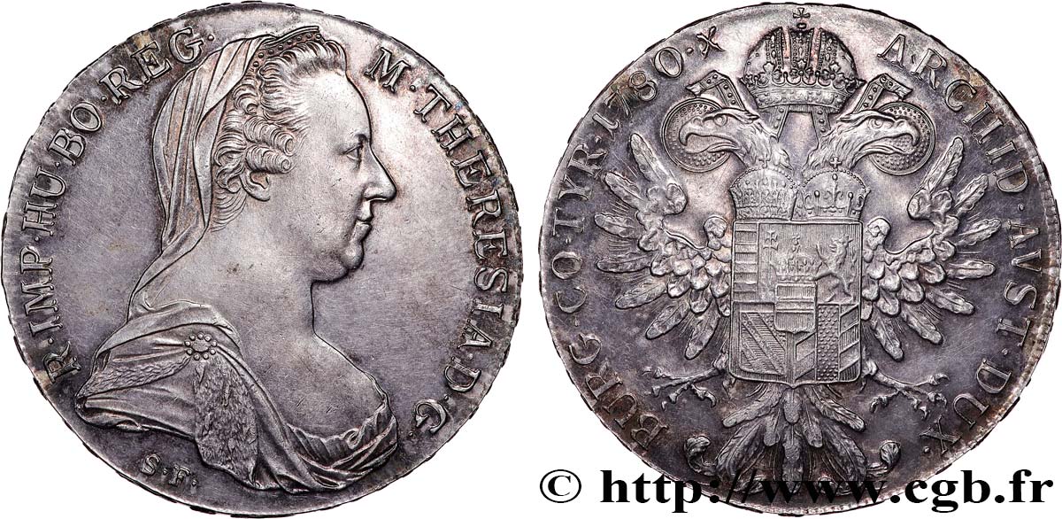 AUSTRIA 1 Thaler (REFRAPPE) Marie-Thérèse 1780 Vienne AU 