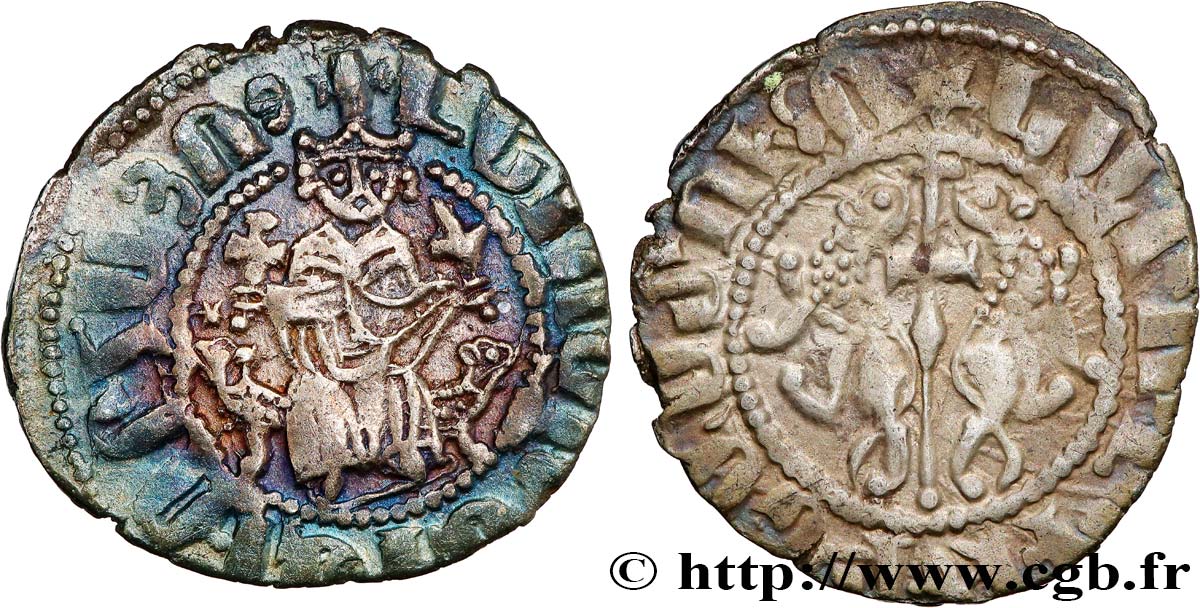 CILICIA - KINGDOM OF ARMENIA - LEO I King of Armenia Tram d argent c. 1198-1219 Sis XF 