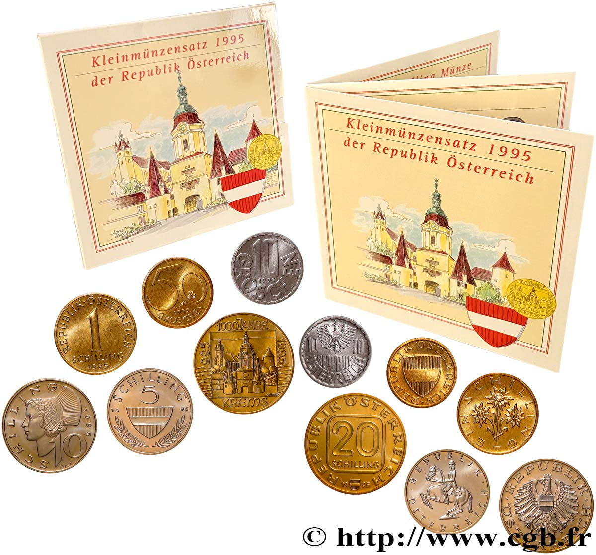 ÖSTERREICH Série FDC 6 monnaies 1995 Vienne ST 