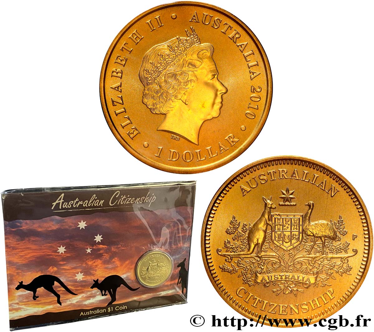 AUSTRALIA 1 Dollar Élisabeth II - Citoyenneté Australienne 2010 Perth MS 