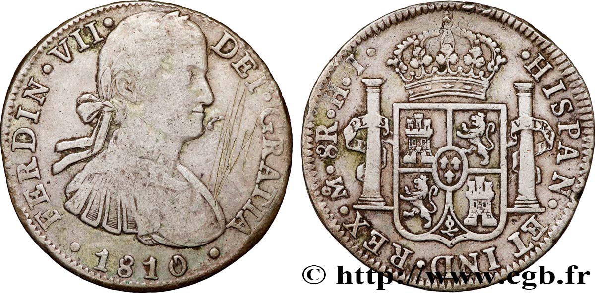 MEXIQUE - FERDINAND VII 8 Reales  1810 Mexico TB+ 