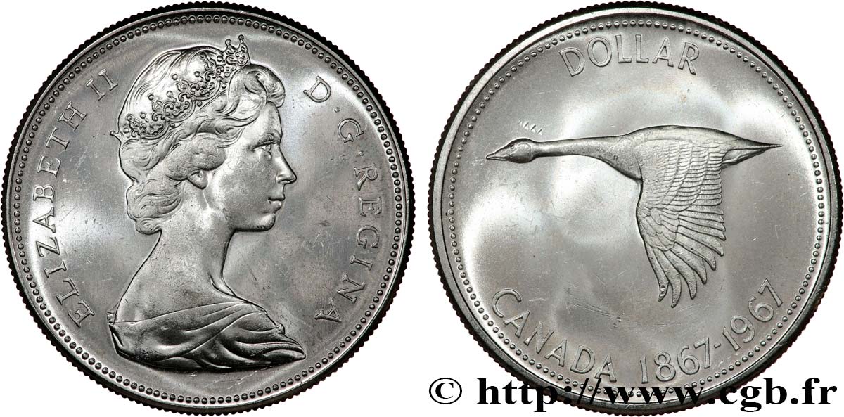CANADA 1 Dollar centenaire de la Confédération 1967  SPL 
