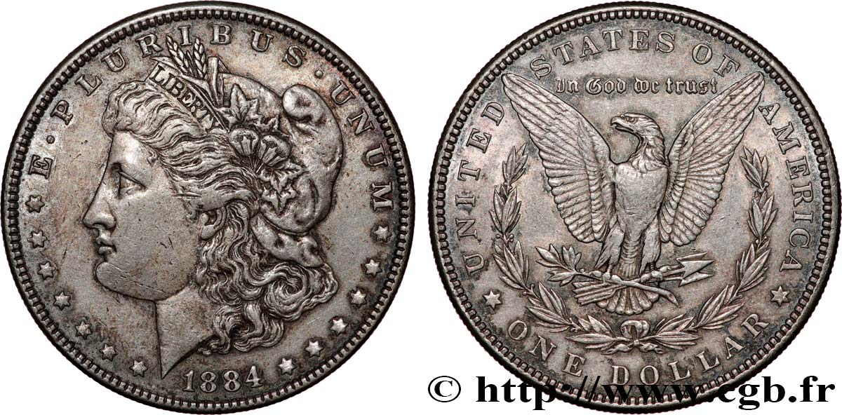 UNITED STATES OF AMERICA 1 Dollar Morgan 1884 Philadelphie XF 