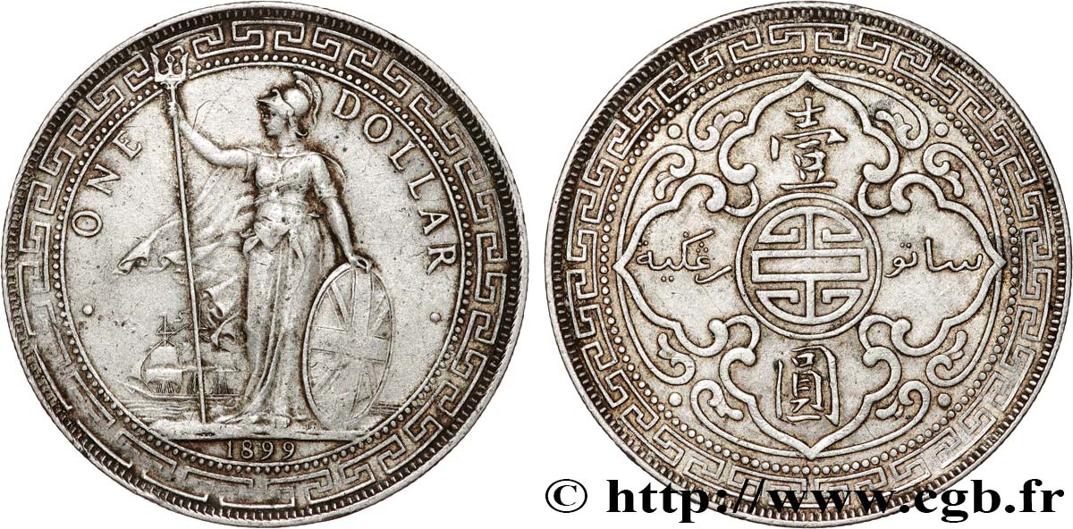 GREAT-BRITAIN - VICTORIA Trade dollar 1899 Bombay XF 