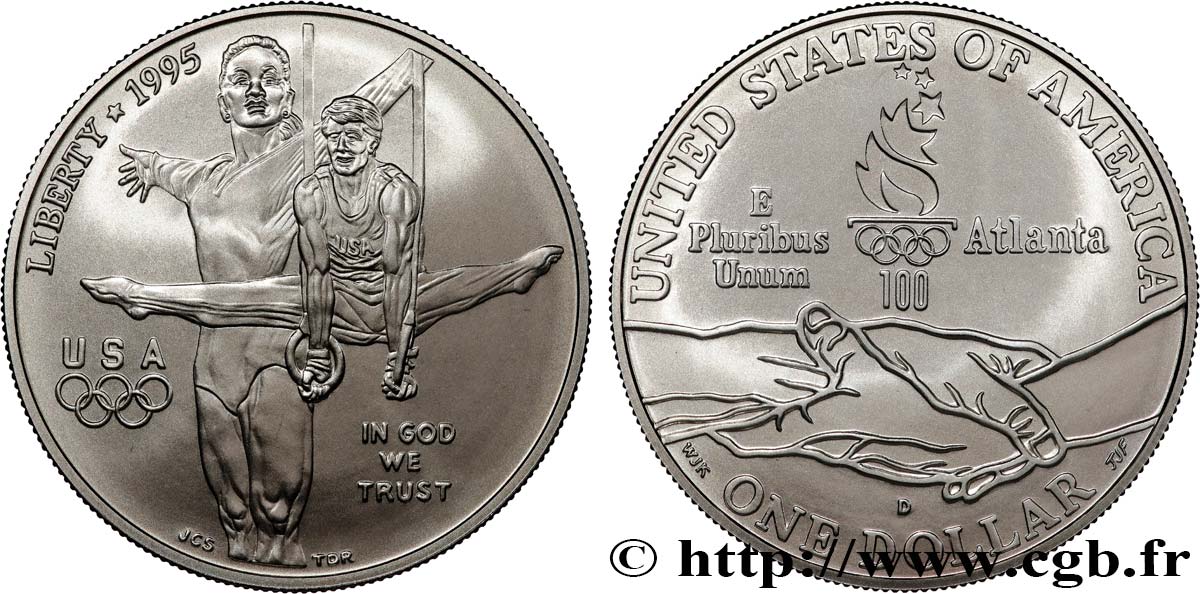 VEREINIGTE STAATEN VON AMERIKA 1 Dollar J.O. d’Atlanta, gymnastique 1995 Denver fST 