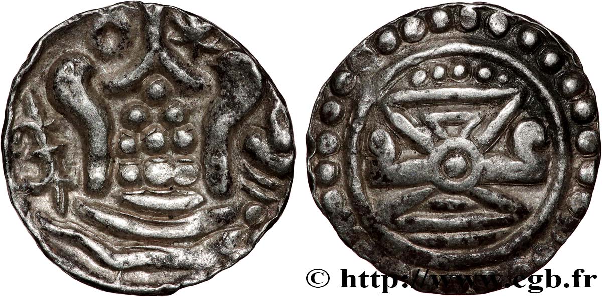 MYANMAR 1/4 d’Unité d’argent - Royaume Pyu c. VIIe siècle Sri Ksetra AU 