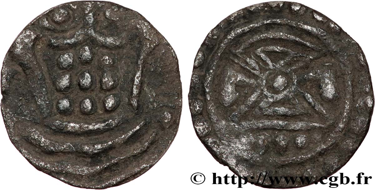 MYANMAR 1/4 d’Unité d’argent - Royaume Pyu c. VIIe siècle Sri Ksetra VF 