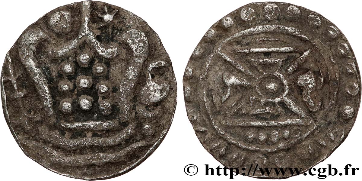 MYANMAR 1/4 d’Unité d’argent - Royaume Pyu c. VIIe siècle Sri Ksetra XF 