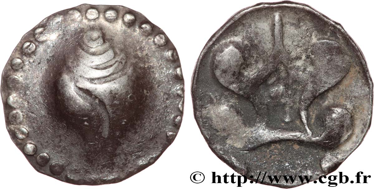 MYANMAR  Unité d’argent - Royaume Mon c. IVe siècle Pegu TTB 