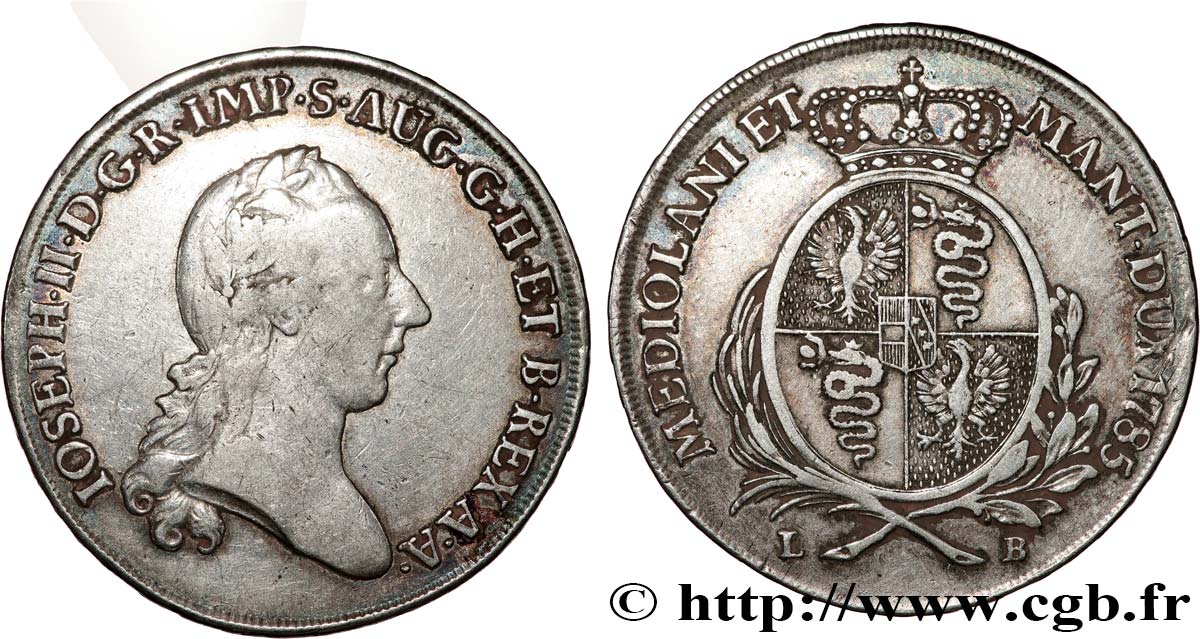 PAYS-BAS AUTRICHIENS - DUCHÉ DE BRABANT - JOSEPH II Scudo  1785 Milan fSS 