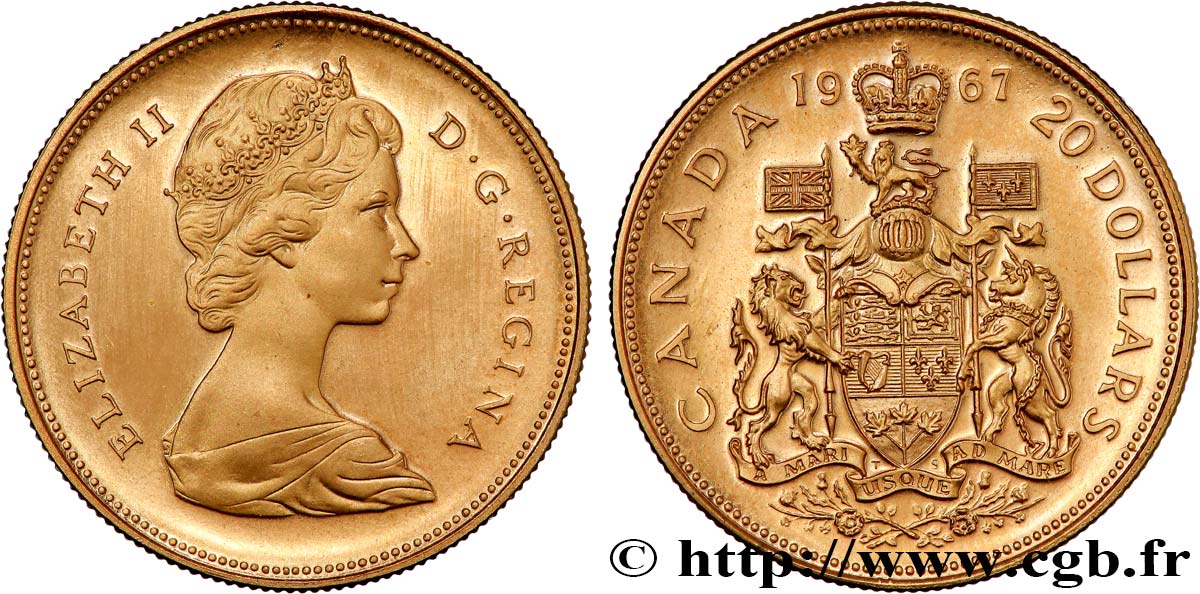 CANADA 20 Dollars proof 1967  SPL 