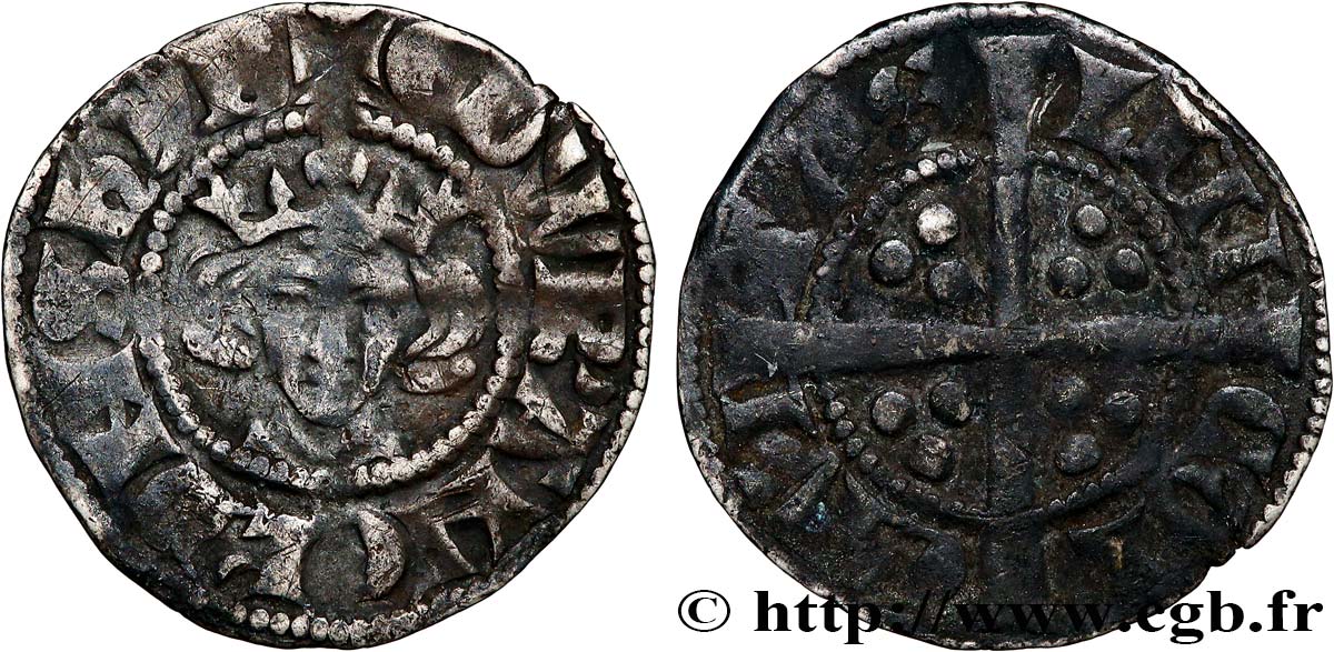 KINGDOM OF ENGLAND - EDWARD III Penny n.d. Lincoln BC+ 