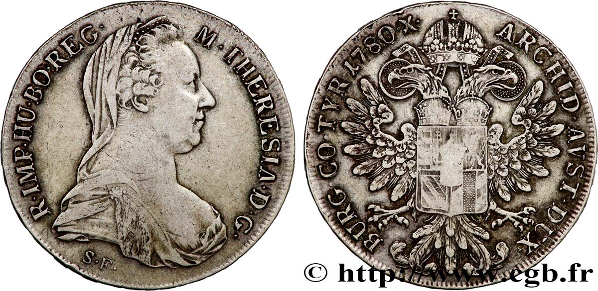 Pièce De Monnaie Autriche - 1 Thaler 1780 Marie-Thérèse (refrappe Moderne) En Argent