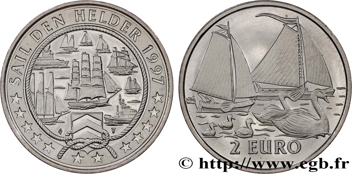 NIEDERLANDE 2 Euro Proof Sail den Helder 1997  fST 