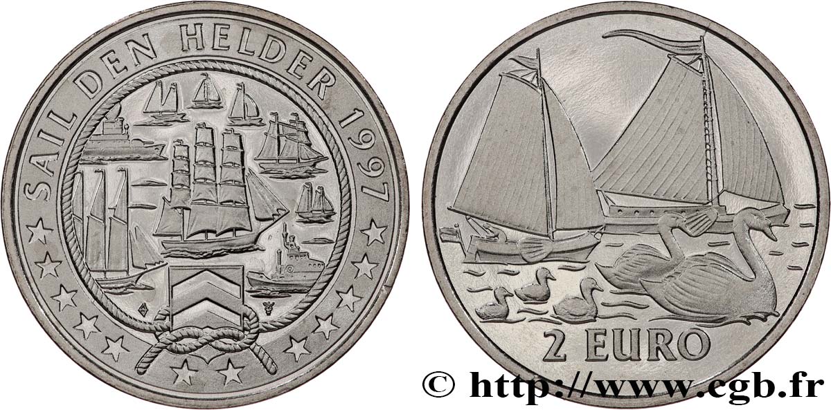 NETHERLANDS 2 Euro Proof Sail den Helder 1997  MS 