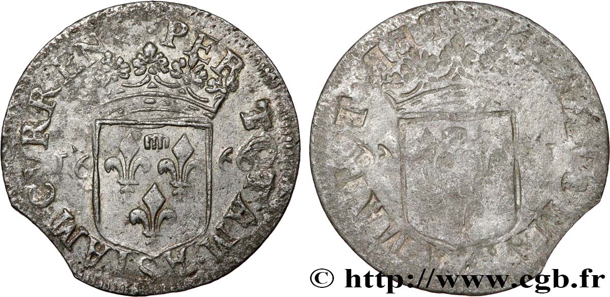 ITALIE - MARQUISAT DE FOSDINOVO - MARIE-MADELEINE CENTURIONI Douzième d écu ou luigino, incuse 1666  TTB 