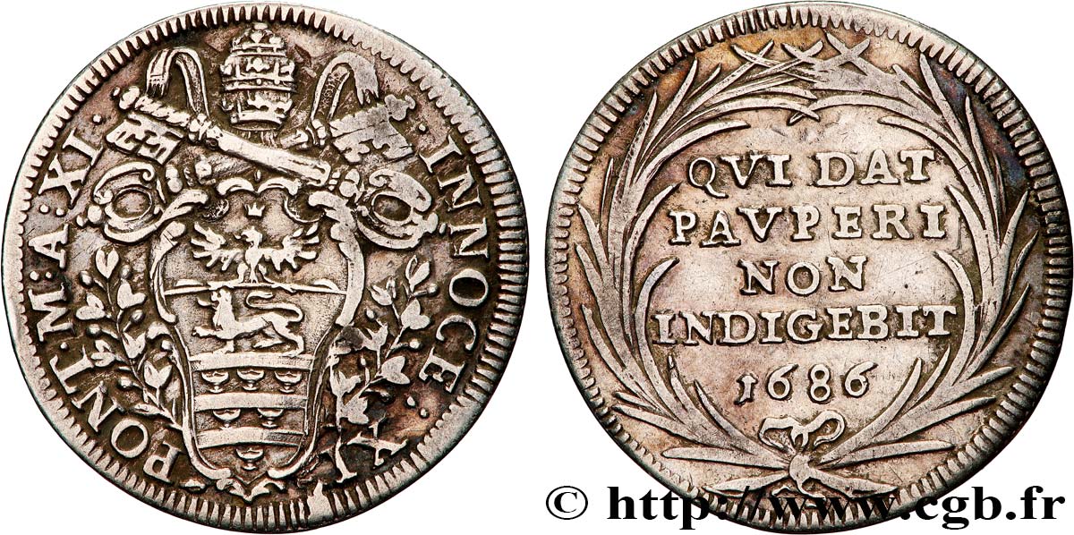 VATICAN ET ÉTATS PONTIFICAUX Giulio 1686  TTB+ 
