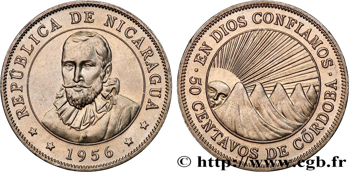 NICARAGUA 50 Centavos  1956  SC 