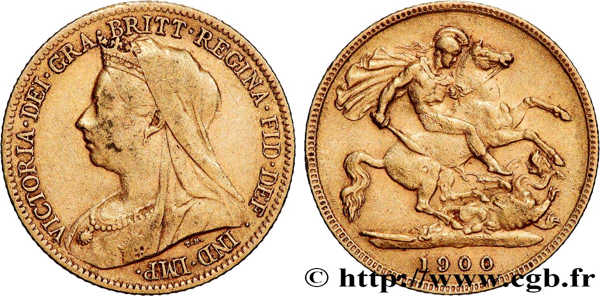 OR, PALLADIUM ET PLATINE INVESTISSEMENT 1/2 Souverain Victoria “Old Head” 1900 Londres TB+ 