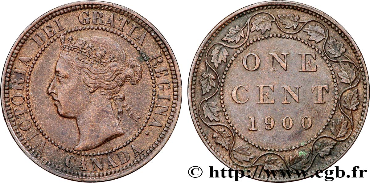 CANADA 1 Cent Victoria 1900  AU 