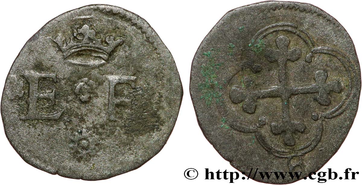 DUCHY OF SAVOIE - EMMANUEL-PHILIBERT Quart de sol, 1er type (quarto di soldo, I tipo) s.d. Bourg-en-Bresse VF 