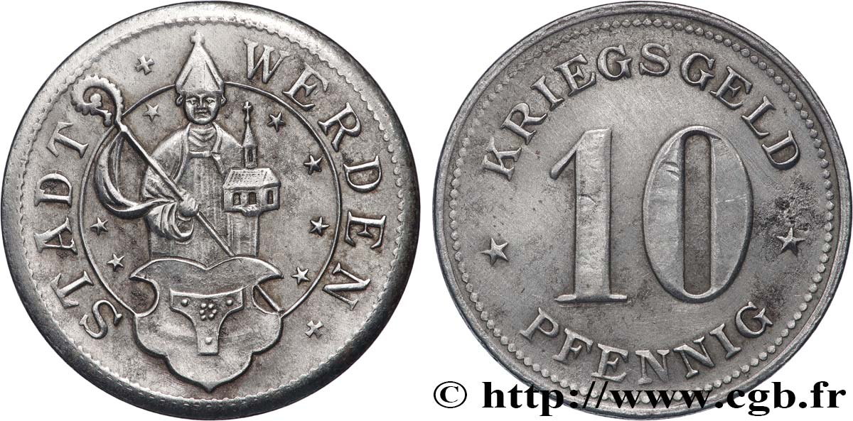 GERMANY - Notgeld 10 Pfennig Werden n.d.  XF 
