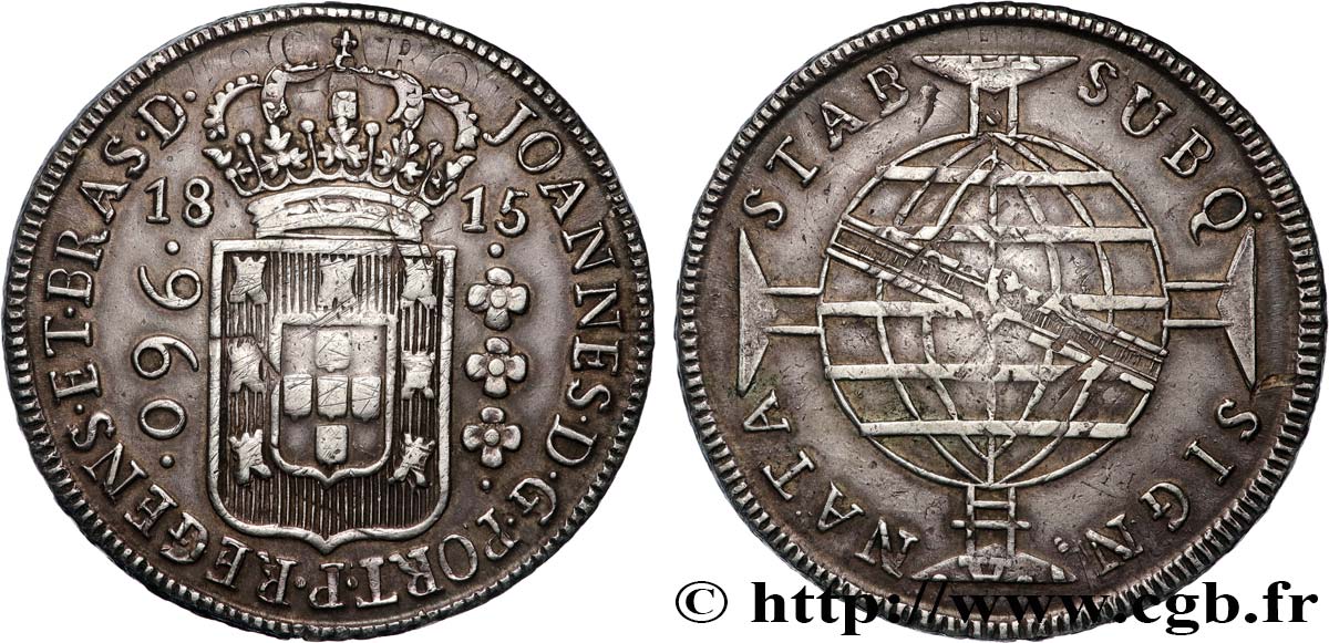 BRAZIL - JOHN VI 960 Reis  1815 indeterminé AU 