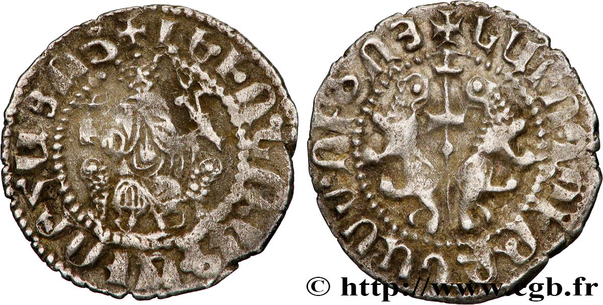 CILICIE - ROYAUME D ARMÉNIE - LÉON Ier roi d Arménie Tram d argent c. 1198-1219 Sis XF 