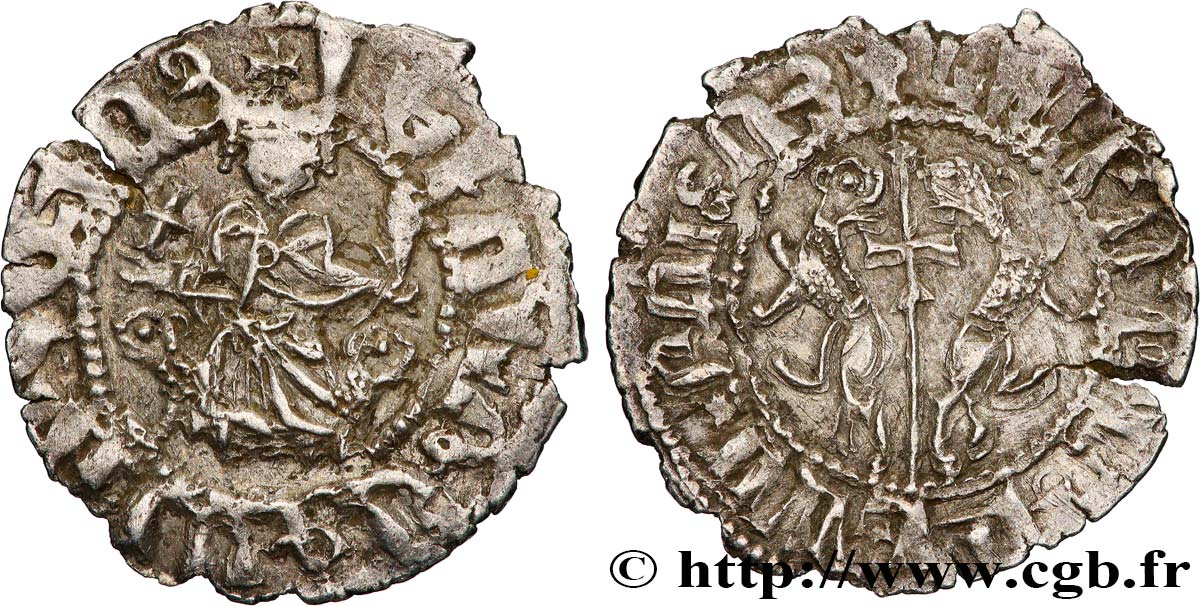 CILICIA - KINGDOM OF ARMENIA - LEO I King of Armenia Tram d argent c. 1198-1219 Sis XF 