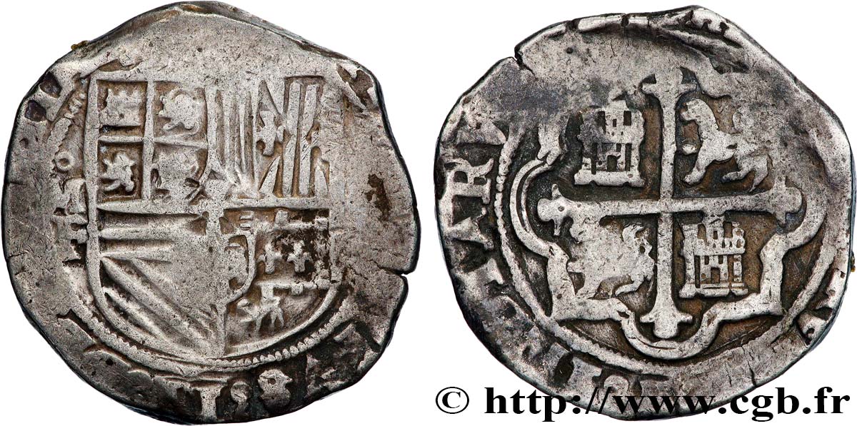 ESPAGNE - ROYAUME D ESPAGNE - PHILIPPE IV 8 Reales n.d. Mexico TTB 
