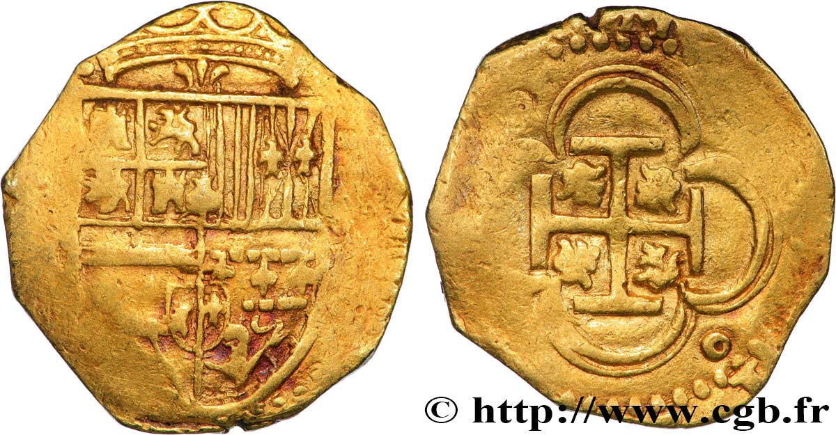 SPANIEN - KÖNIGREICH SPANIEN - PHILIPPE II. 4 Escudos n.d. Séville SS 