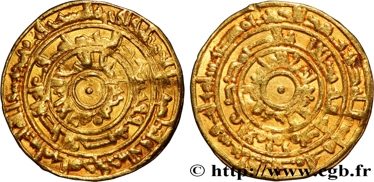 FATIMIDES - AL-MOUSTANSIR Dinar XIe s.  TTB+ 