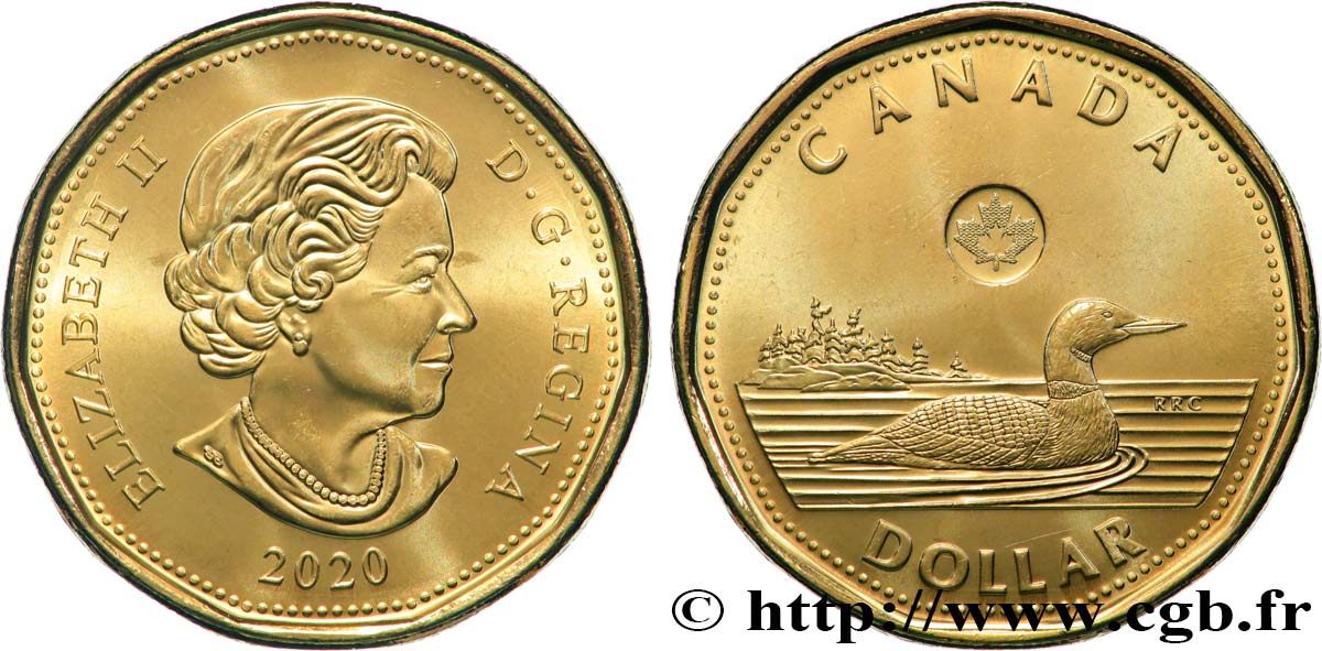 CANADA 1 Dollar Plongeon huard  2020  MS 