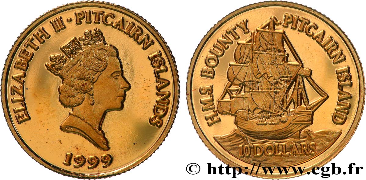 ÎLES PITCAIRN 10 Dollar HMS Bounty 1999  SPL 