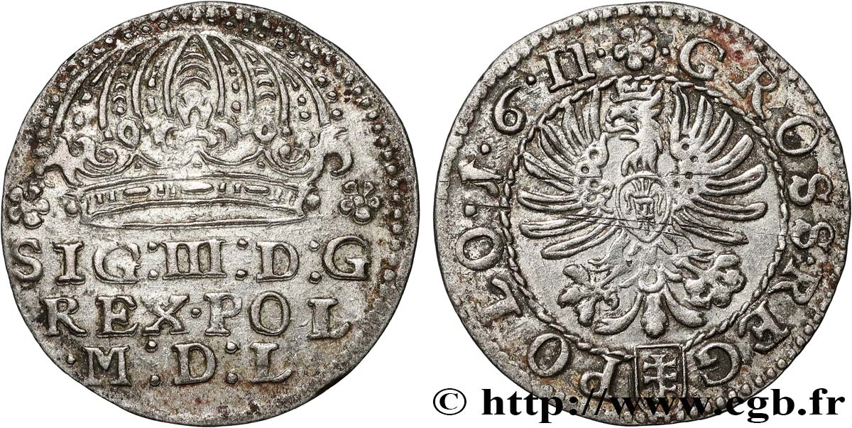 POLONIA - SIGISMONDO III VASA 1 Grossus 1611 Cracovie BB 