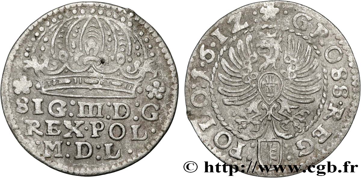 POLONIA - SIGISMUNDO III VASA 1 Grossus 1612 Cracovie MBC 
