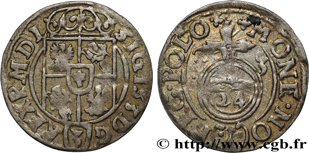 POLONIA - SIGISMONDO III VASA 1 Półtorak / 3 Polker / 1/24 Thaler Sigismond III Vasa 1623 Cracovie q.BB 